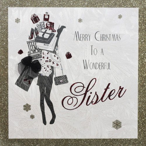 To A Wonderful Sister - Handmade Christmas Card  - CS25