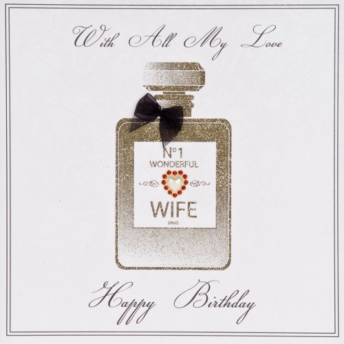 Wonderful Wife  -  Handmade  Birthday Card - ET22