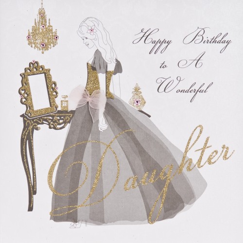 Wonderful Daughter  -  Handmade  Birthday Card - ET27