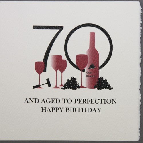 70 & Aged To Perfection   -  Quality Birthday Card  -  D11