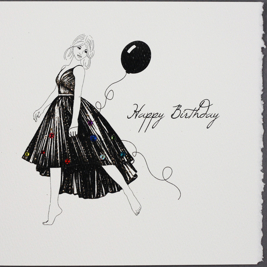 Happy Birthday – Handmade Open Birthday Card – S1 – Tilt Art