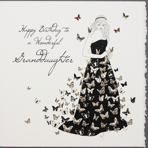 To A Wonderful Granddaughter  -  Handmade Birthday Card -  S34