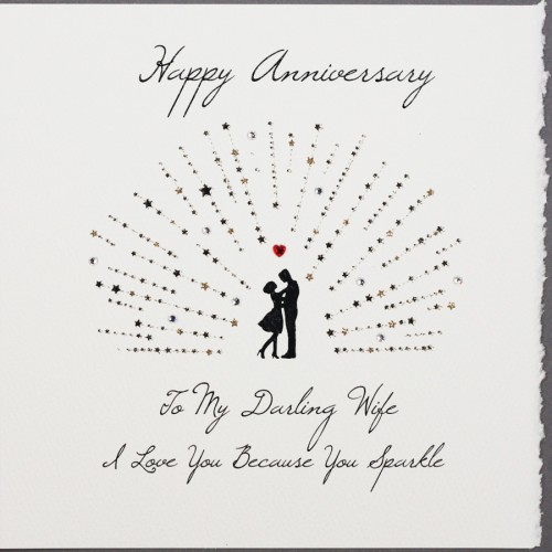 To My Darling Wife -  Handmade  Anniversary Card -  S53