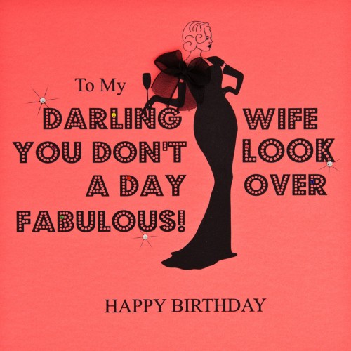 To My Darling Wife  -  Handmade Birthday Card  -  B27