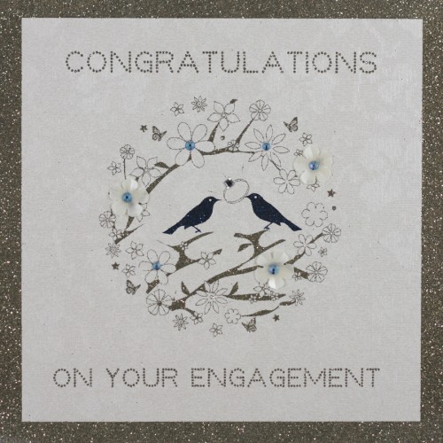 Congratulations On Your Engagement  -  Handmade Engagement Card  -  BH1