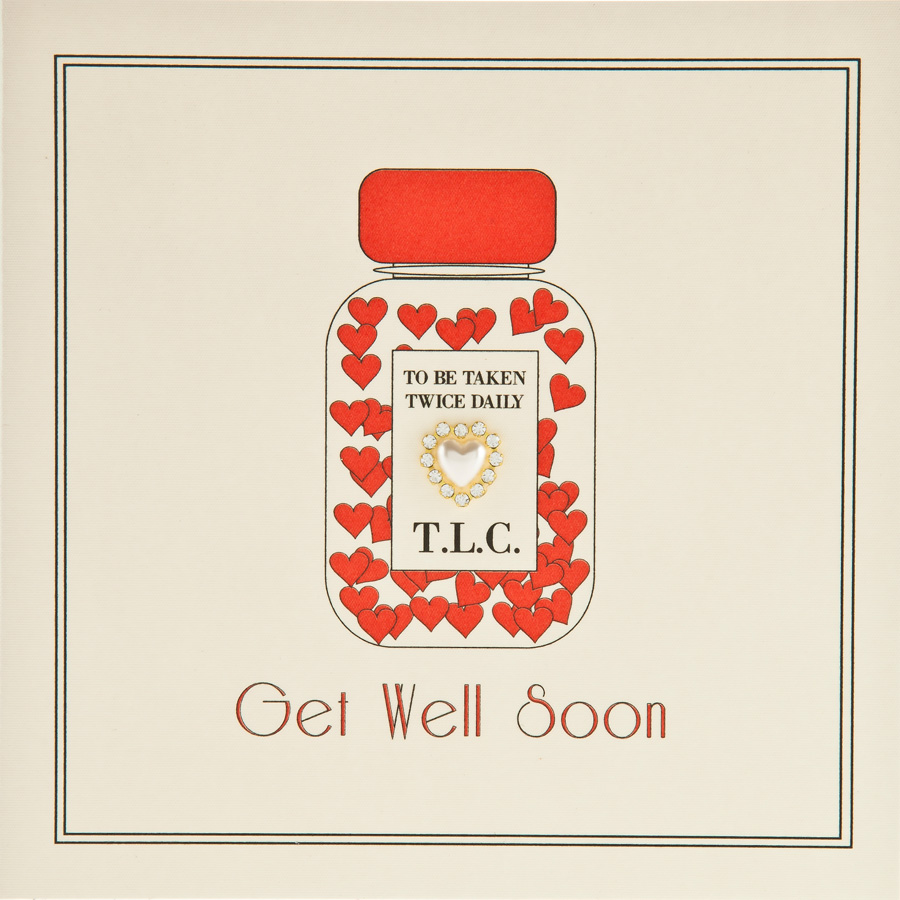 Get Well Soon Handmade Greeting Card BM2 Tilt Art