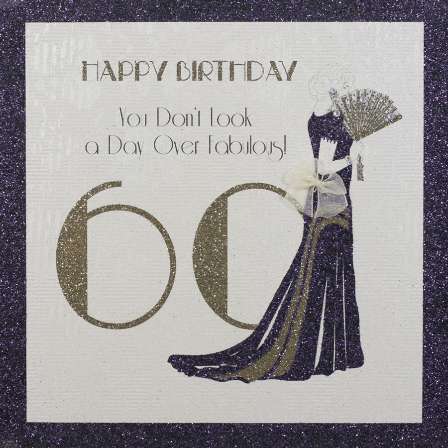 60 Day Over Fabulous ! - Handmade Birthday Card - CF24 - Tilt Art
