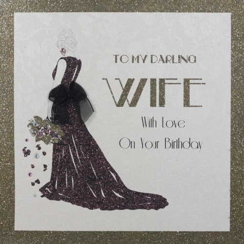 To My Darling Wife -  Handmade Birthday Card  -  CF29