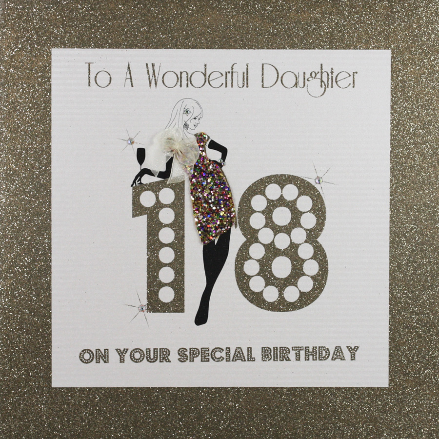 To A Wonderful Daughter - Large Handmade 18th Birthday Card - GA21 ...