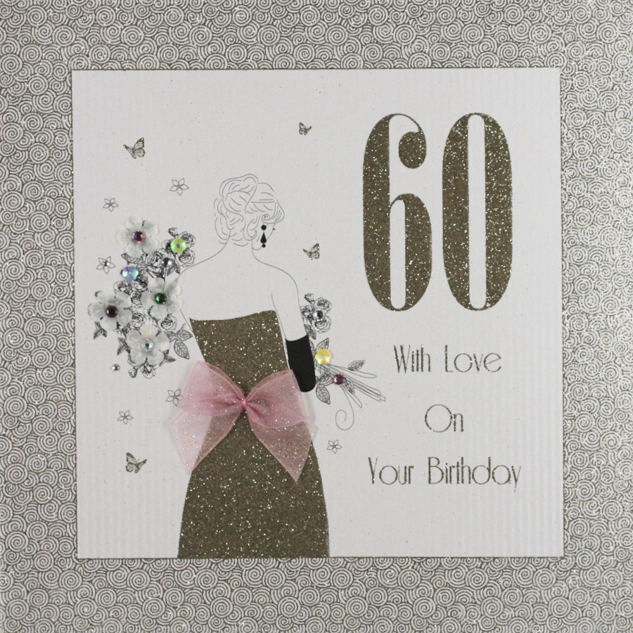With Love On Your Birthday - Large Handmade 60th Birthday Card - GA9 ...