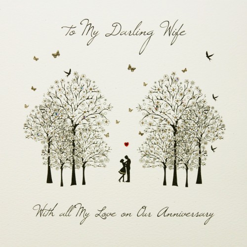 To My Darling Wife  -  Large Handmade Anniversary Card  -  SL24