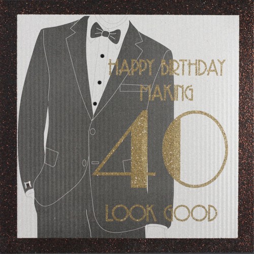 Making 40 Look Good  -  Handmade 40th Birthday Card  -  TUX3