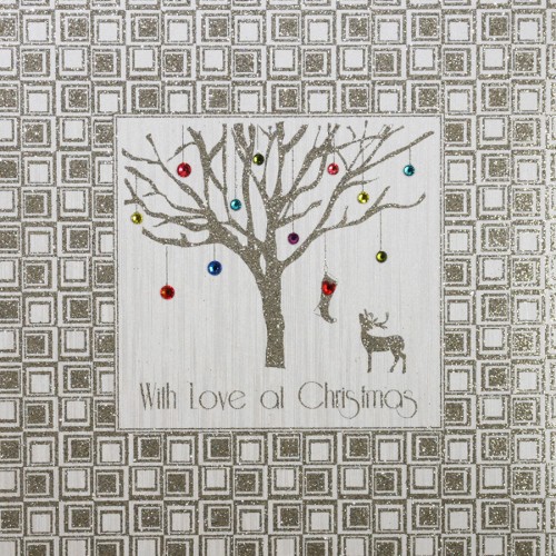 With Love At Christmas   -  Handmade Open Christmas Card  -  DEC12