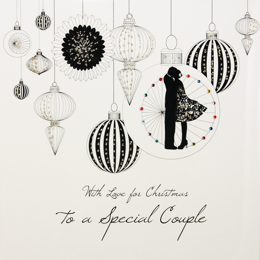 To A Special Couple Large Handmade Christmas Card ML Tilt Art