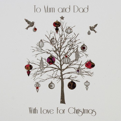 To Mum And Dad  -  Handmade Christmas Card  -  MBX16