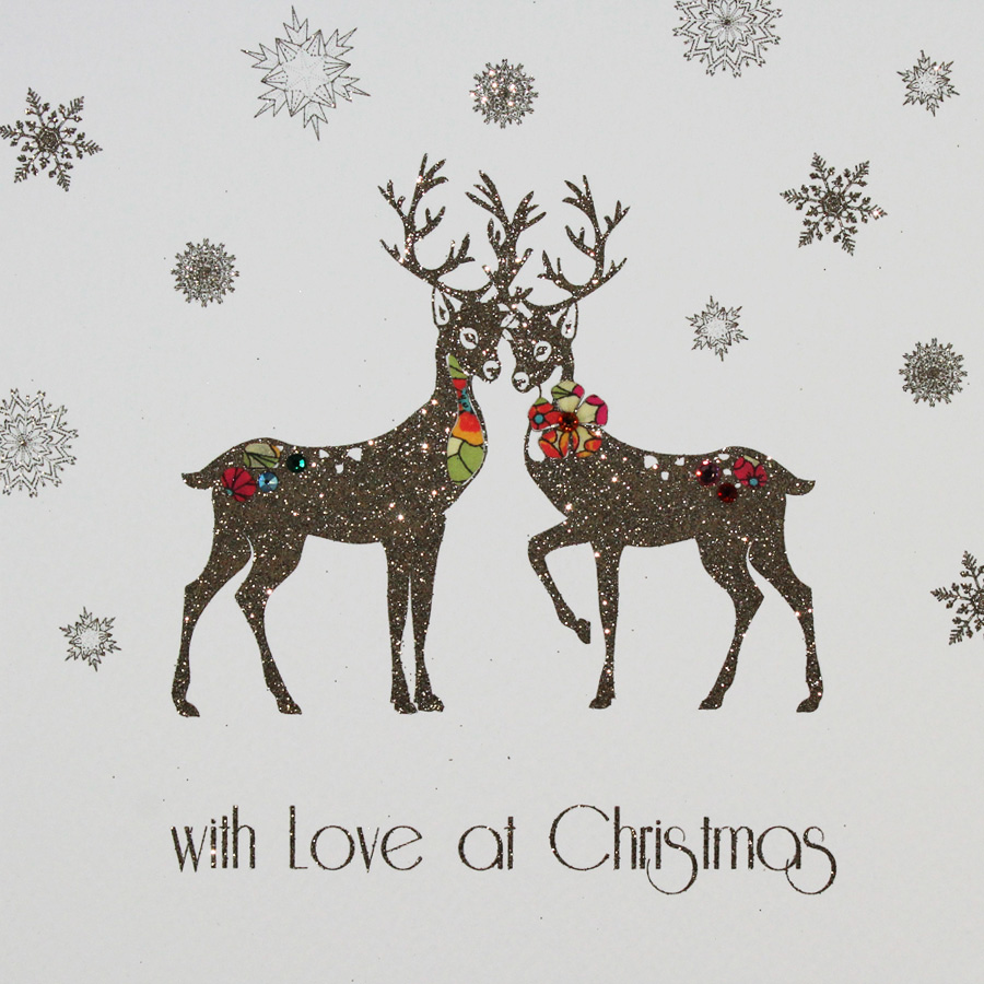 With Love At Christmas Handmade Open Christmas Card MBX Tilt Art