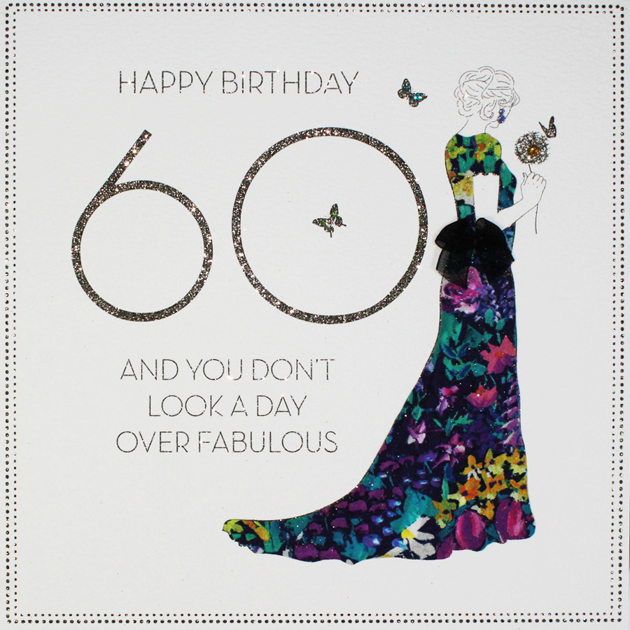 Day Over Fabulous ! - Large Handmade 60th Birthday Card - BLY10 - Tilt Art