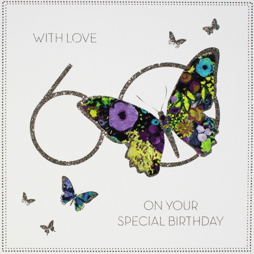 On Your Special Birthday  -  Large Handmade 60th Birthday Card  -  BLY11