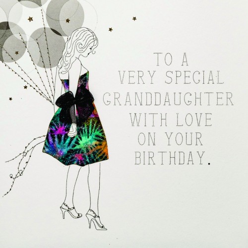 To A Very Special Granddaughter  -  Handmade Birthday Card  -  RB26