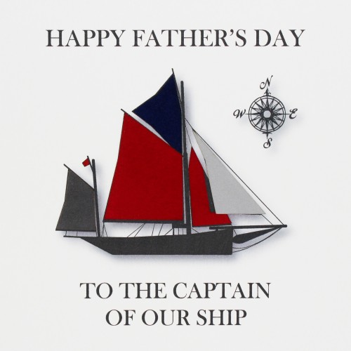 To The Captain Of Our Ship  -  Handmade Father's Day  Card  -  DY4