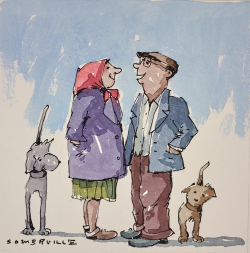 The Ladies' Man  -  Original Watercolour By George Somerville