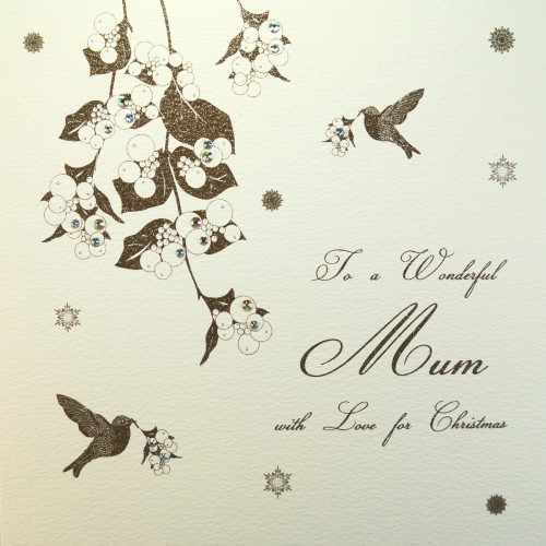 To A Wonderful Mum -  Large Handmade Christmas Card  -  QWL7