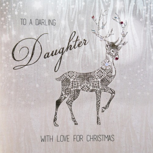 To A Darling Daughter  -  Handmade Christmas Card  -  VV13