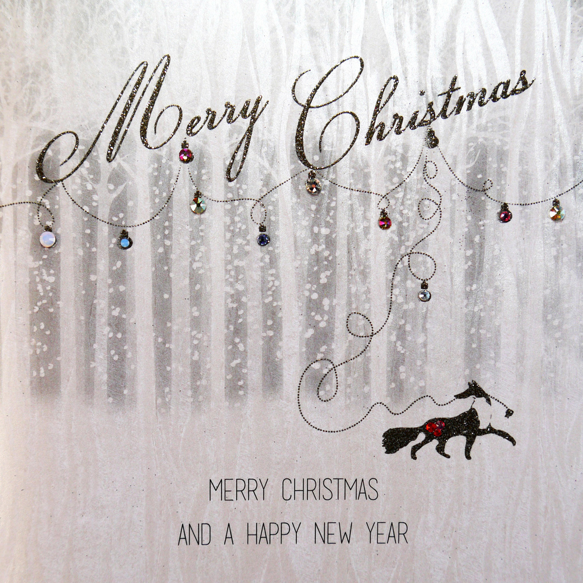 Merry Christmas Happy New Year Handmade Open Christmas Card VV Tilt Art