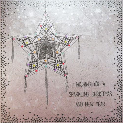 Wishing You A Sparkling Christmas - Boxed Christmas Cards  ( 6 Per Box )  VVB6