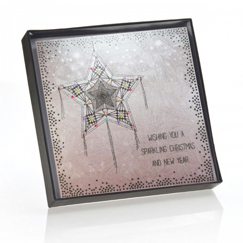 Wishing You A Sparkling Christmas - Boxed Christmas Cards  ( 6 Per Box )  VVB6 - Image 2