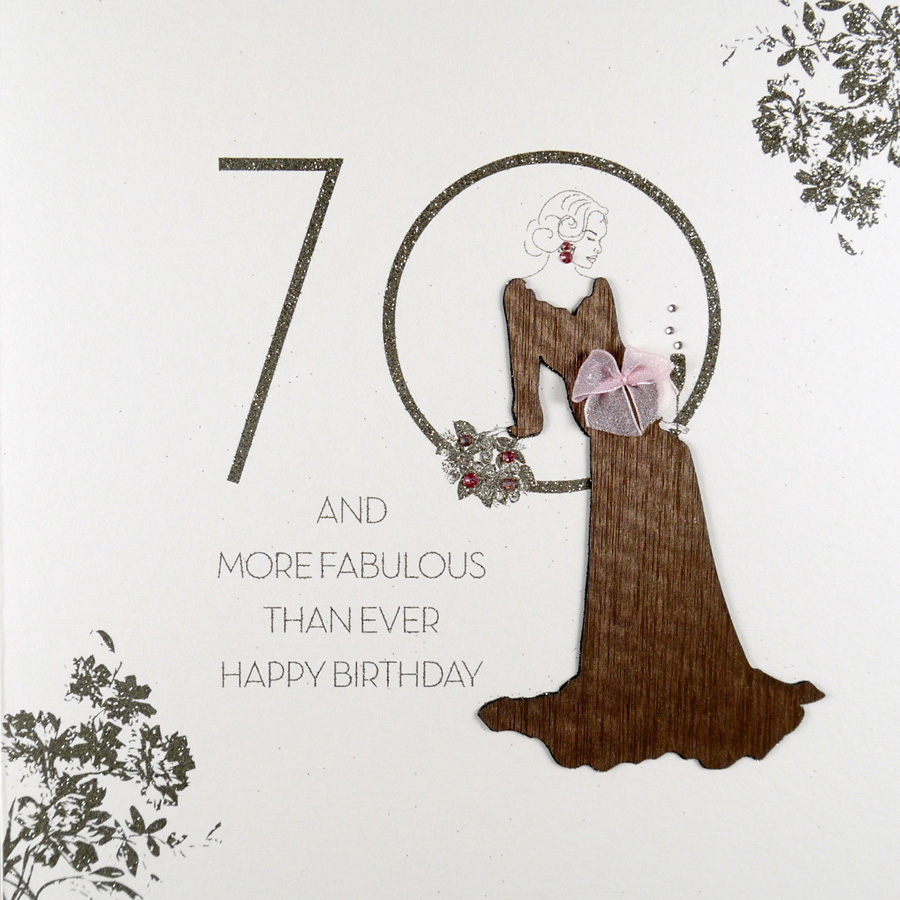 70 & More Fabulous Than Ever - Large Handmade Birthday Card - RAD7 ...