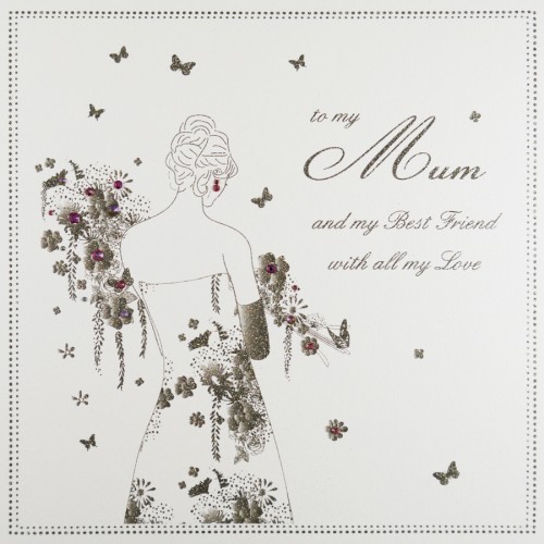 To My Mum & Best Friend  - Large Open / Mother's Day Card  -  AMDL2