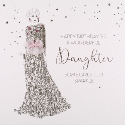 To A Wonderful Daughter   -  Handmade Birthday Card  -  GS12