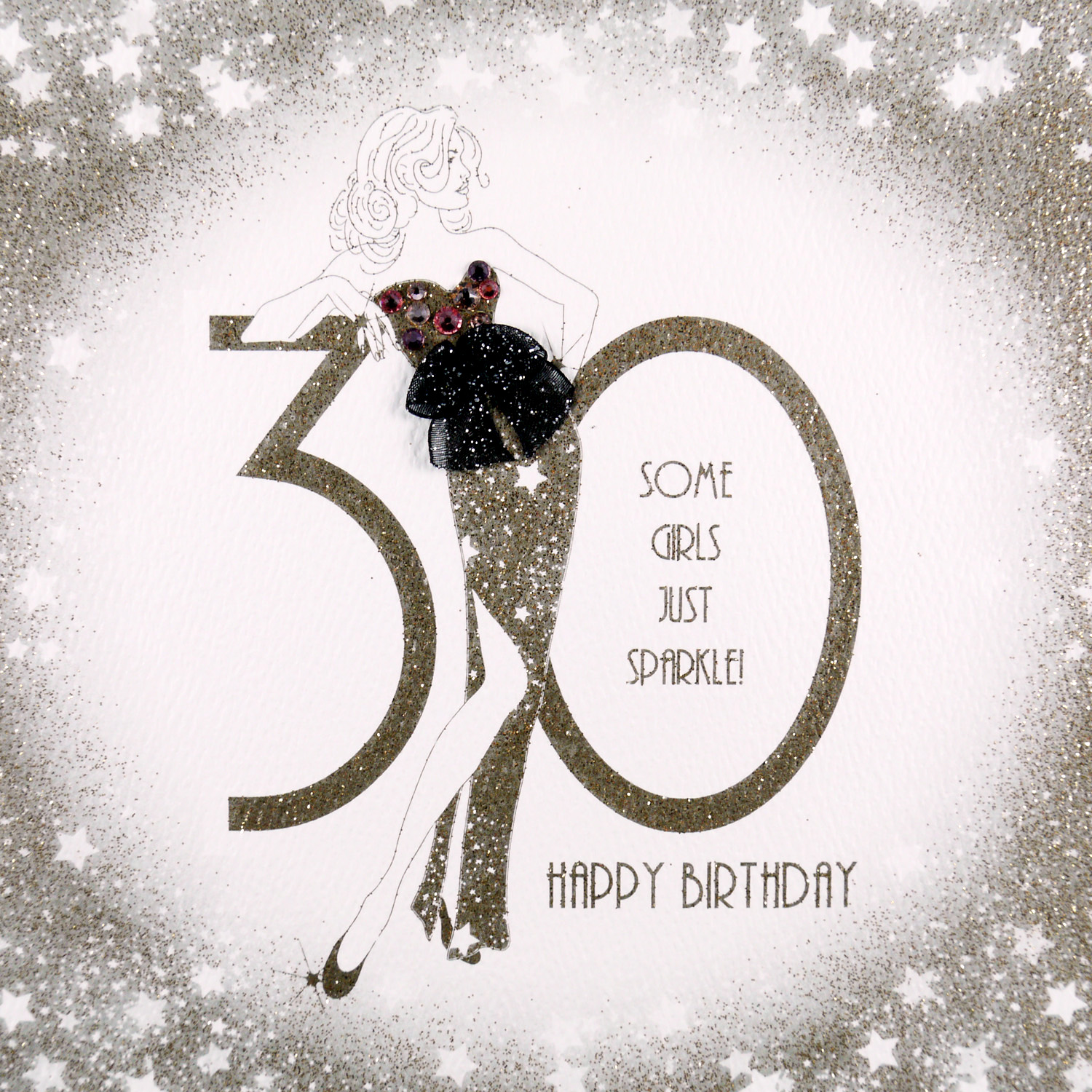 Some Girls Just Sparkle - Handmade 30th Birthday Card - GS18 - Tilt Art
