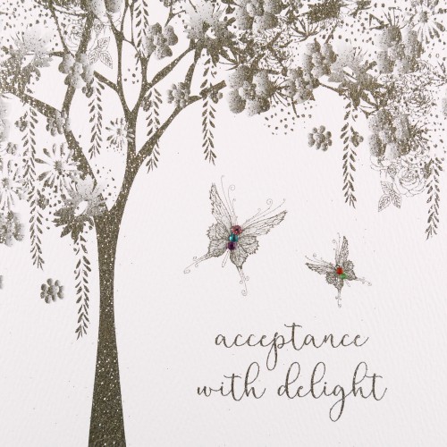 Acceptance With Delight  -  Handmade Acceptance Card  -  GSM17