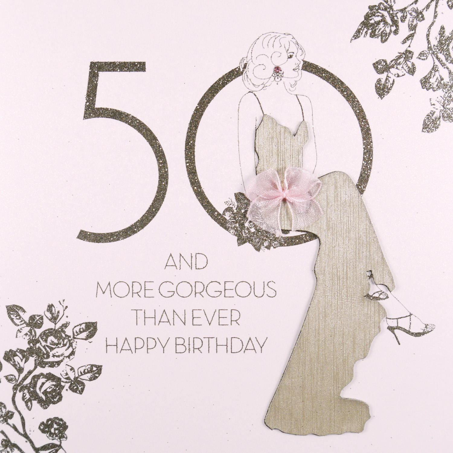 50 & More Gorgeous Than Ever - Handmade Birthday Card - RM2 - Tilt Art