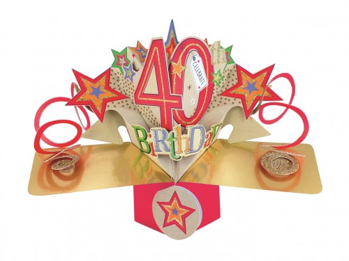 40th Birthday  -  Pop Up Card -  POP150