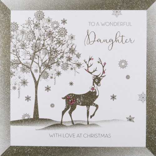 To a Wonderful Daughter  -  Large Handmade Christmas Card  - ICL10