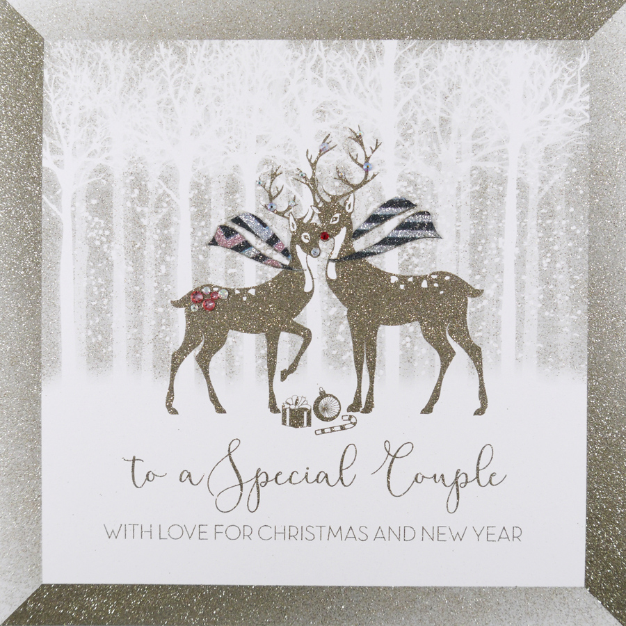 To A Special Couple Large Handmade Christmas Card Icl Tilt Art