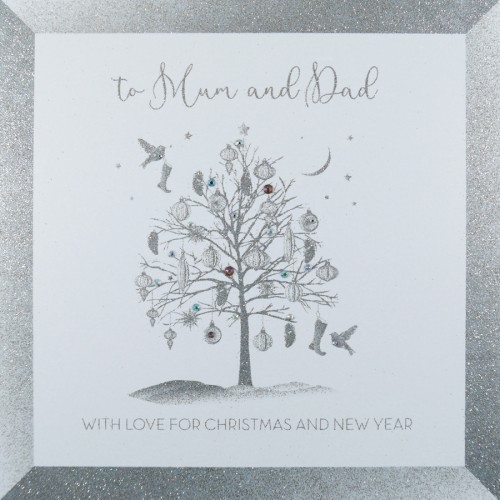 To Mum & Dad  -  Large Handmade Christmas Card  - ICL8