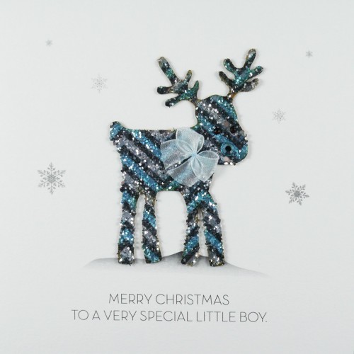 To a Very Special Little Boy  -  Handmade  Christmas Card   /  RF5