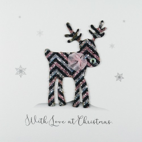 With Love at Christmas  -  Handmade Open Christmas Card   /  RF6