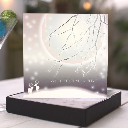 All Is Calm, All Is Bright - Boxed Christmas Cards  ( 6 Per Box ) / WSB2 - Image 3